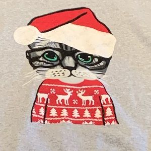 Hanes | Christmas Cat Sweatshirt
